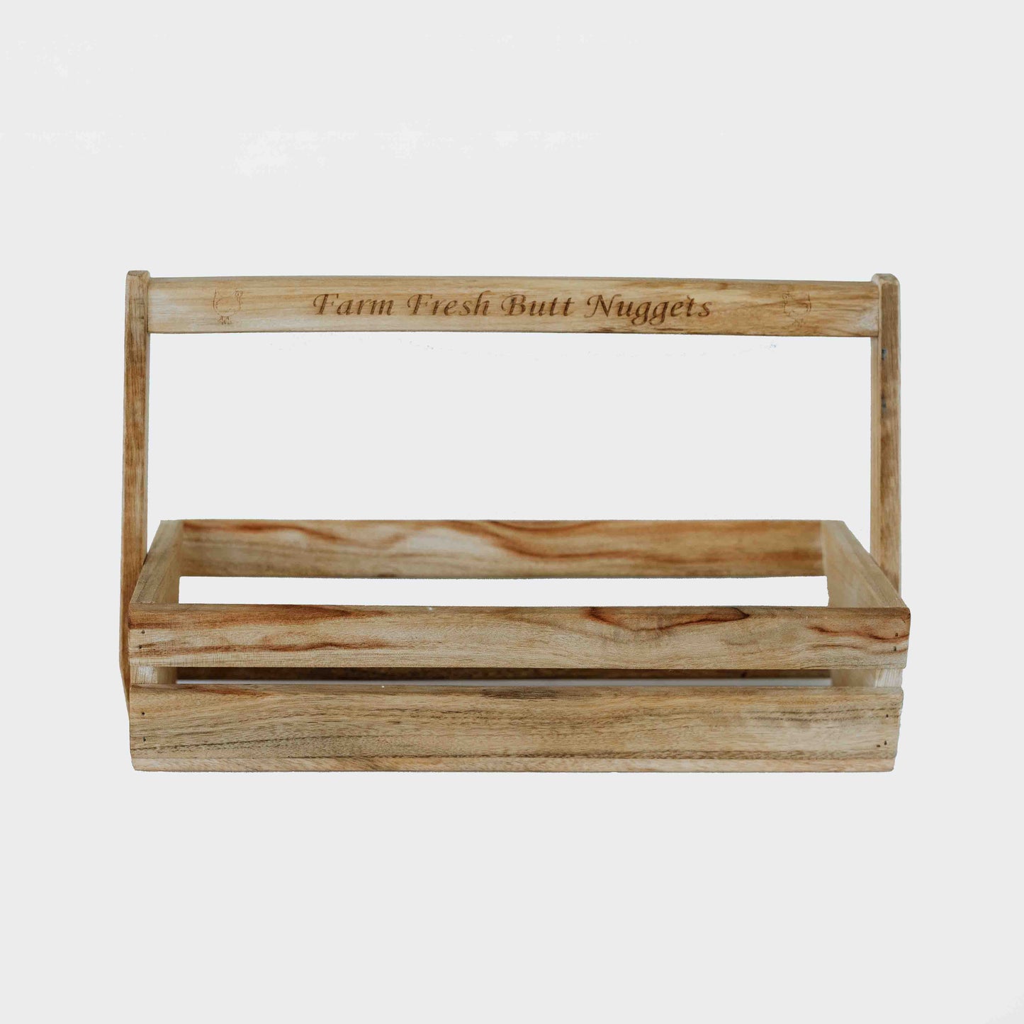 Timber Egg Basket - Farm Fresh Butt Nuggets