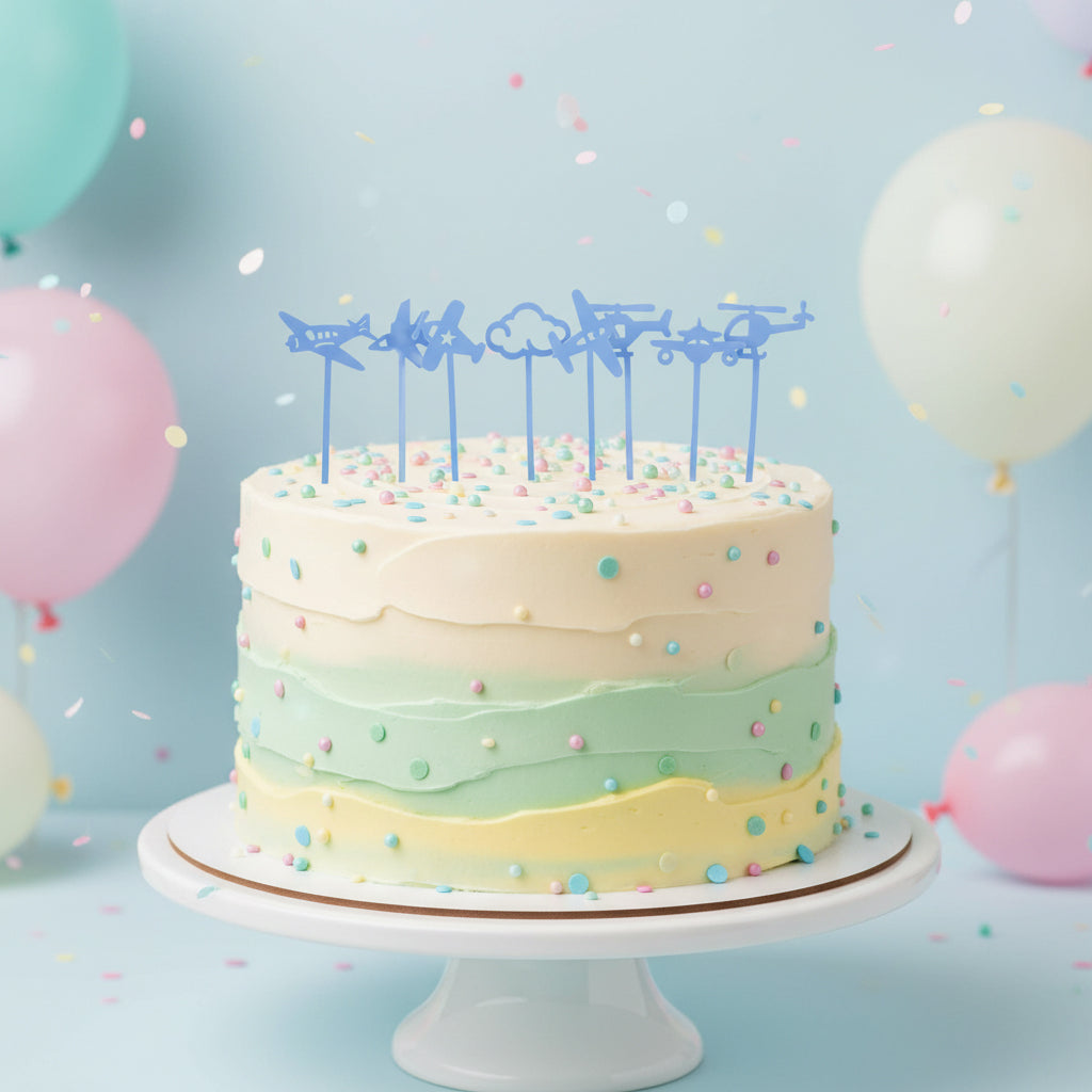 Aviation Cake Toppers (Set of 8)
