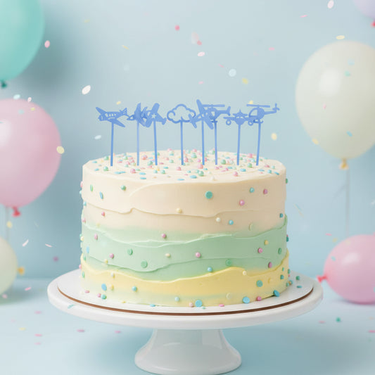 Aviation Cake Toppers (Set of 8)