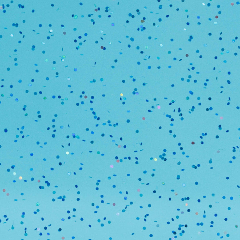 Clear | Tinted Aqua Glitter