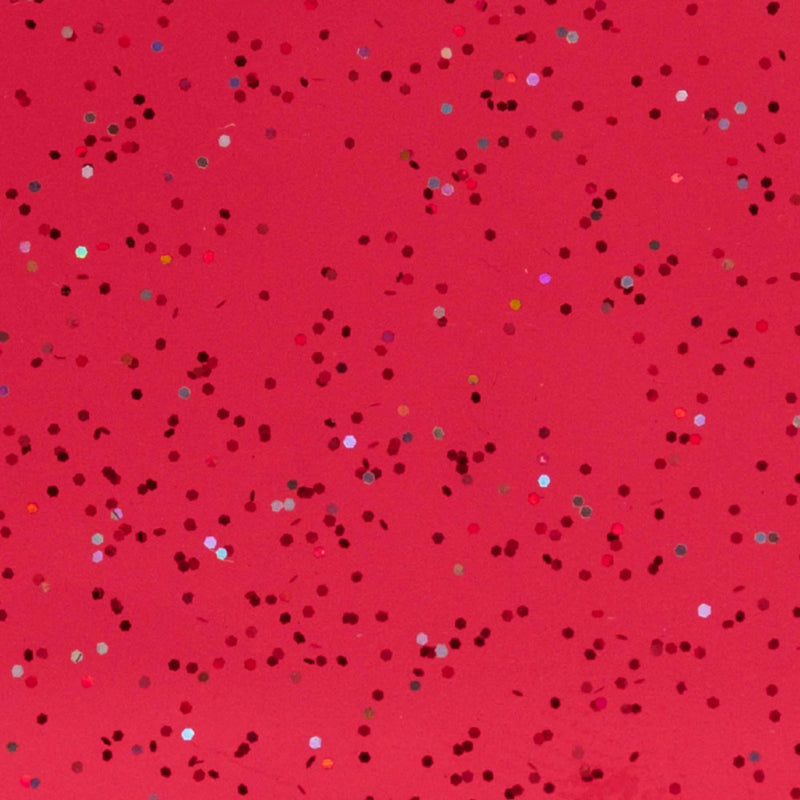 Clear | Tinted Red Glitter
