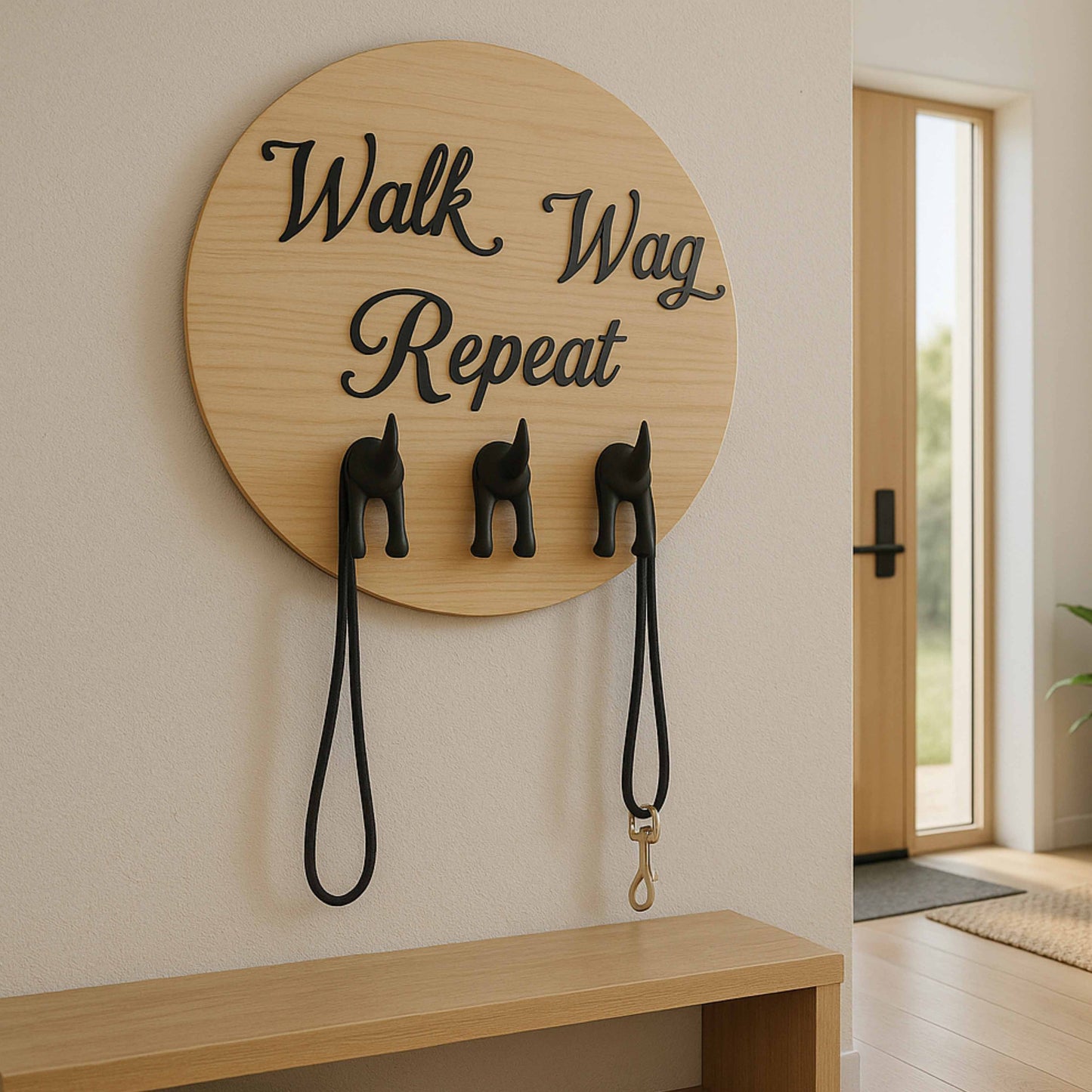 Wooden Circular Indoor Sign